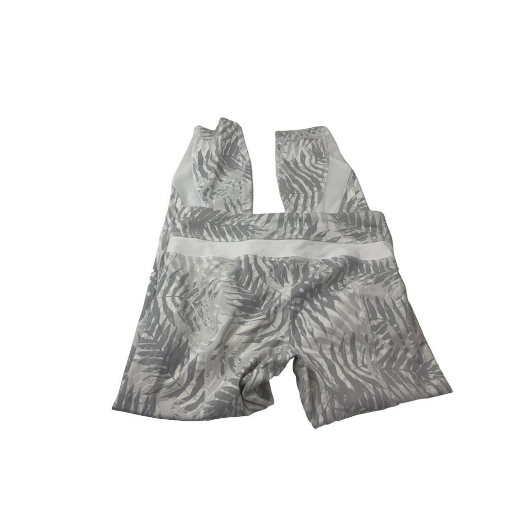Lululemon Grey & White Yoga Capri Sz 4